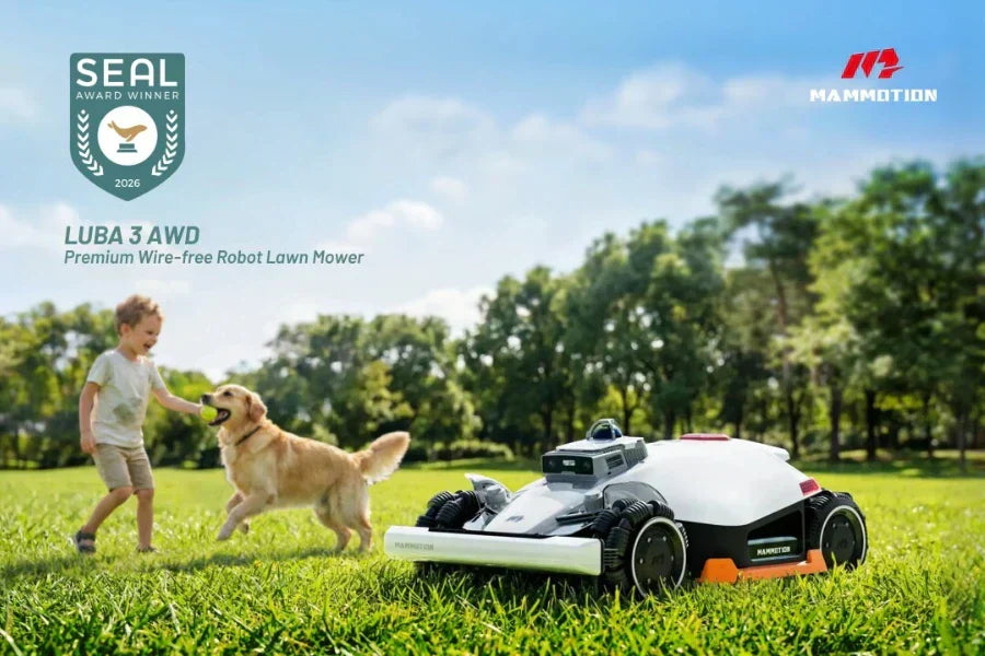 Mammotion Luba 3 AWD robotmaaier winter 2026 Seal Sustainable Product Award